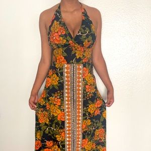Vintage Halter Maxi Dress